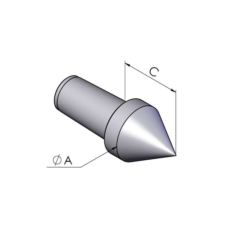 60° AZ REGO-FIX insert center technical drawing