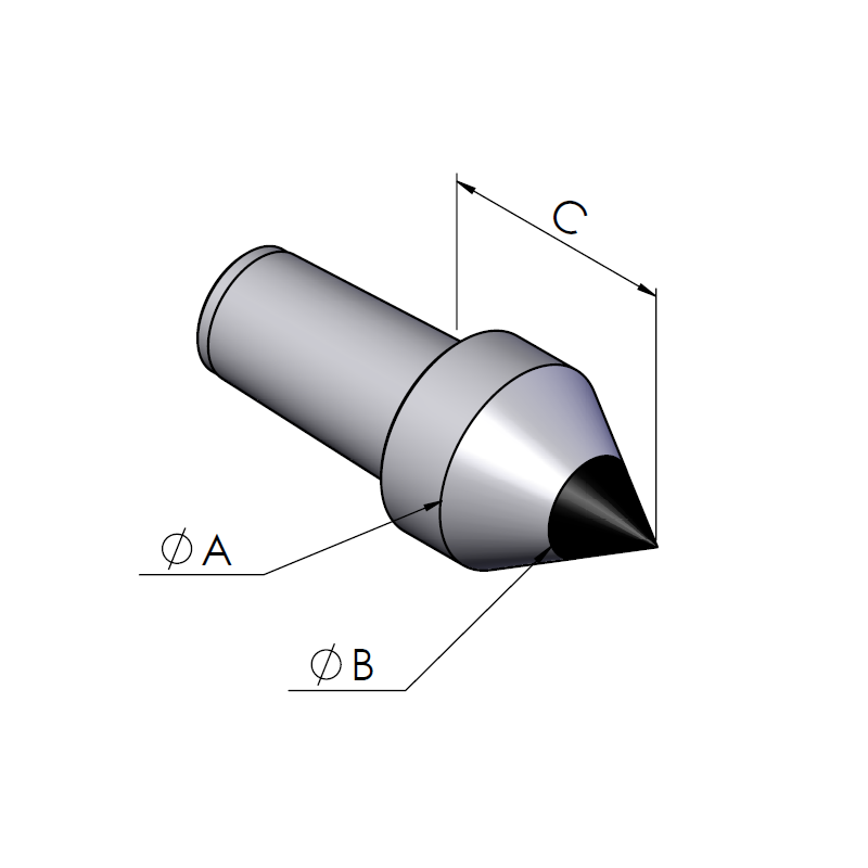 Dessin technique Embout AZ/U6 REGO-FIX avec bout en carbure