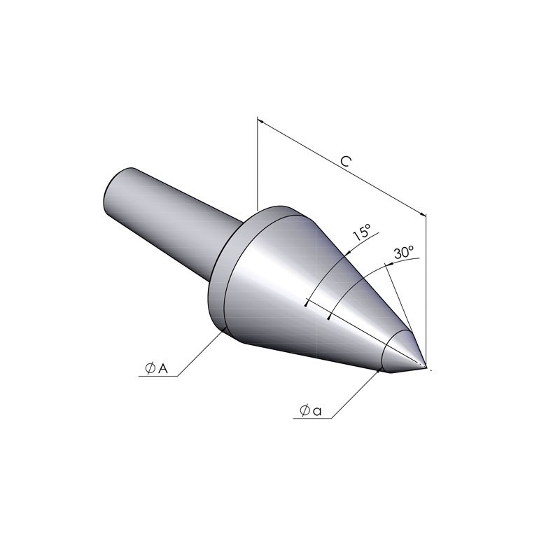 Type COP morse taper insert technical drawing