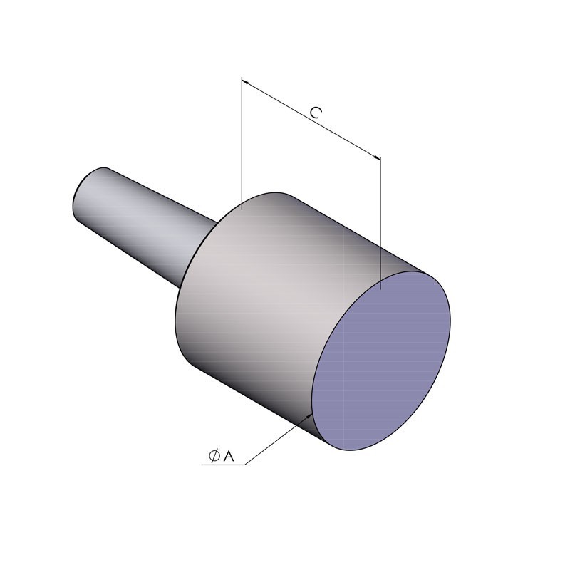 Dessin technique embout Cône morse type ébauche