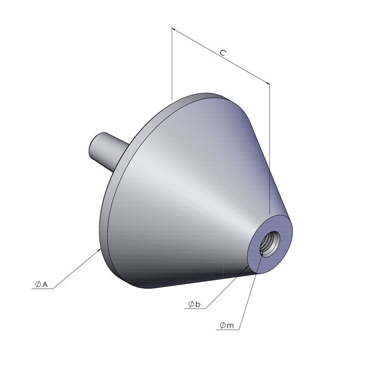 Dessin technique embout Cône morse type K