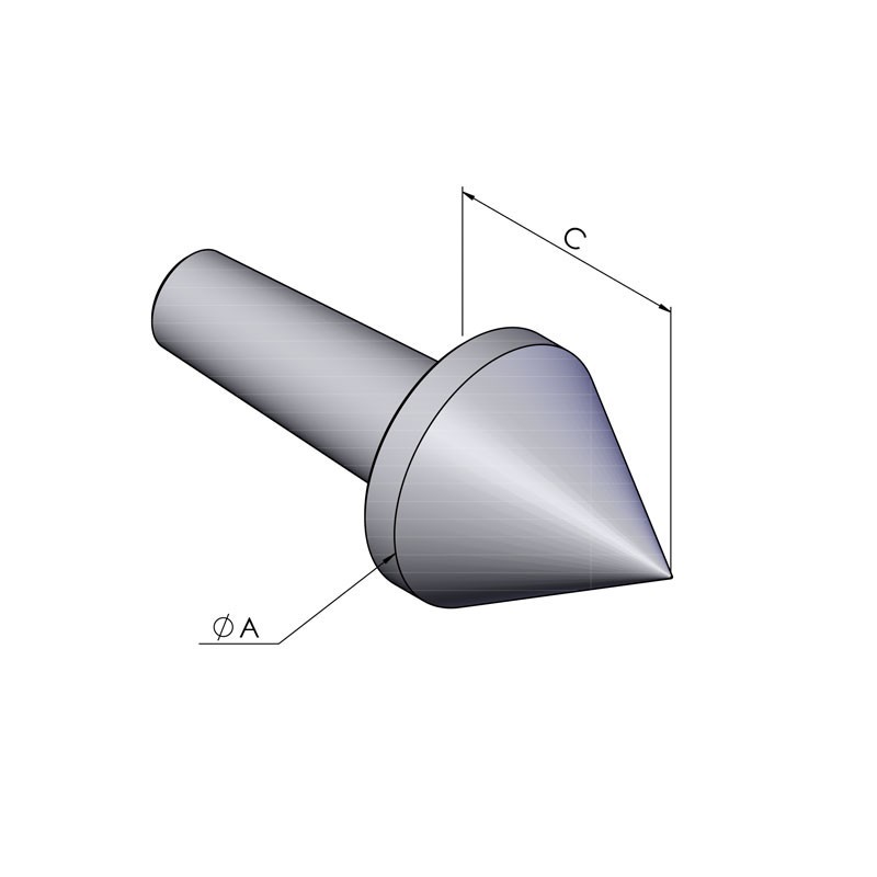 Type P morse taper insert technical drawing