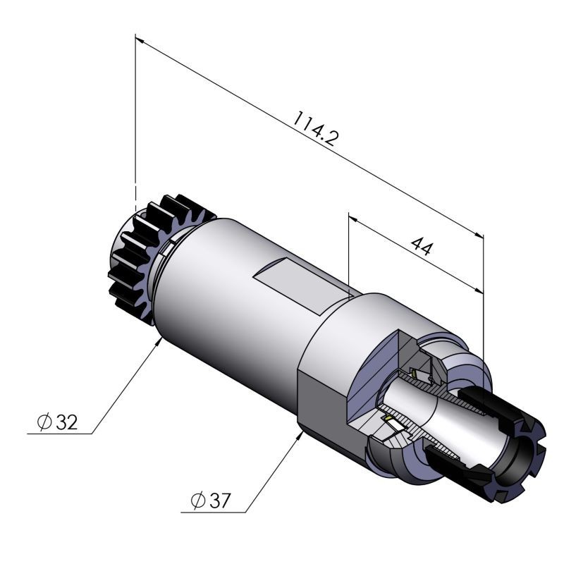 Live/driven tool holder for CITIZEN 710 technical drawing